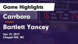 Carrboro  vs Bartlett Yancey  Game Highlights - Jan 19, 2017