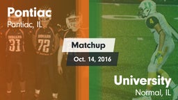 Matchup: Pontiac  vs. University  2016