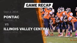 Recap: Pontiac  vs. Illinois Valley Central  2016