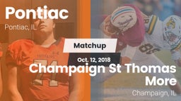 Matchup: Pontiac  vs. Champaign St Thomas More  2018