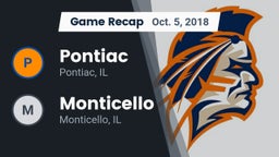 Recap: Pontiac  vs. Monticello  2018