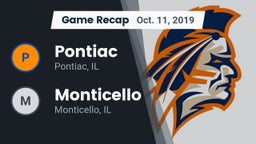 Recap: Pontiac  vs. Monticello  2019