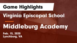 Virginia Episcopal School vs Middleburg Academy  Game Highlights - Feb. 15, 2020