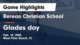 Berean Christian School vs Glades day Game Highlights - Feb. 10, 2020