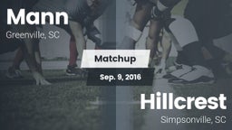 Matchup: Mann vs. Hillcrest  2016