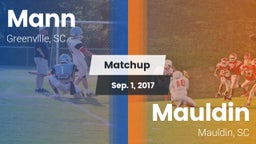 Matchup: Mann vs. Mauldin  2017