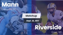 Matchup: Mann vs. Riverside  2017