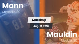 Matchup: Mann vs. Mauldin  2018
