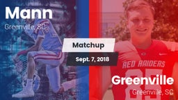 Matchup: Mann vs. Greenville  2018