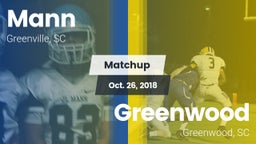 Matchup: Mann vs. Greenwood  2018