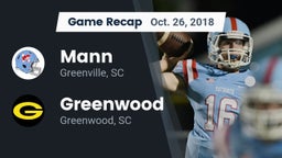 Recap: Mann  vs. Greenwood  2018
