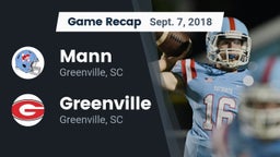 Recap: Mann  vs. Greenville  2018
