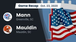 Recap: Mann  vs. Mauldin  2020