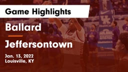 Ballard  vs Jeffersontown  Game Highlights - Jan. 13, 2022