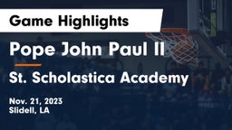 Pope John Paul II vs St. Scholastica Academy Game Highlights - Nov. 21, 2023