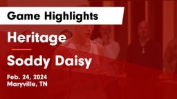 Heritage  vs Soddy Daisy  Game Highlights - Feb. 24, 2024