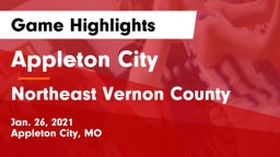Appleton City  vs Northeast Vernon County Game Highlights - Jan. 26, 2021