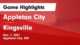 Appleton City  vs Kingsville  Game Highlights - Dec. 7, 2021