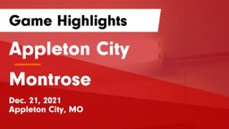 Appleton City  vs Montrose Game Highlights - Dec. 21, 2021