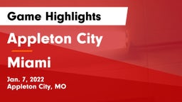Appleton City  vs Miami  Game Highlights - Jan. 7, 2022