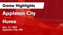 Appleton City  vs Hume  Game Highlights - Nov. 21, 2023