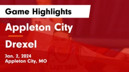 Appleton City  vs Drexel  Game Highlights - Jan. 2, 2024