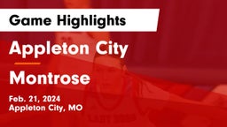 Appleton City  vs Montrose   Game Highlights - Feb. 21, 2024