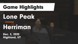 Lone Peak  vs Herriman  Game Highlights - Dec. 3, 2020