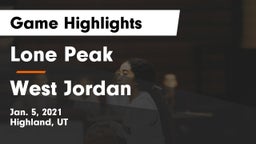 Lone Peak  vs West Jordan  Game Highlights - Jan. 5, 2021