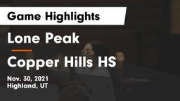 Lone Peak  vs Copper Hills HS Game Highlights - Nov. 30, 2021