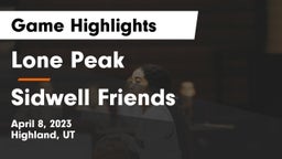Lone Peak  vs Sidwell Friends  Game Highlights - April 8, 2023