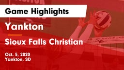Yankton  vs Sioux Falls Christian  Game Highlights - Oct. 5, 2020