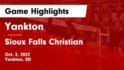 Yankton  vs Sioux Falls Christian  Game Highlights - Oct. 3, 2022