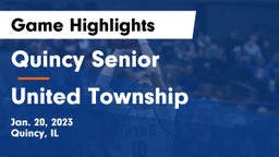 Quincy Senior  vs United Township Game Highlights - Jan. 20, 2023