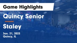 Quincy Senior  vs Staley  Game Highlights - Jan. 21, 2023
