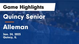 Quincy Senior  vs Alleman  Game Highlights - Jan. 24, 2023