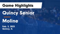 Quincy Senior  vs Moline  Game Highlights - Feb. 3, 2023