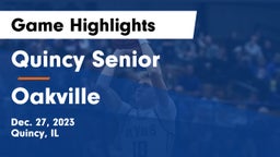 Quincy Senior  vs Oakville  Game Highlights - Dec. 27, 2023