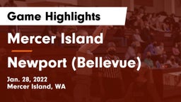 Mercer Island  vs Newport  (Bellevue) Game Highlights - Jan. 28, 2022