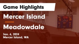 Mercer Island  vs Meadowdale  Game Highlights - Jan. 6, 2024