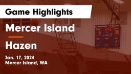 Mercer Island  vs Hazen  Game Highlights - Jan. 17, 2024