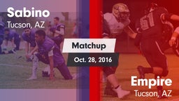 Matchup: Sabino  vs. Empire  2016