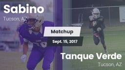 Matchup: Sabino  vs. Tanque Verde  2017