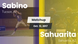 Matchup: Sabino  vs. Sahuarita  2017