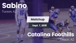 Matchup: Sabino  vs. Catalina Foothills  2018