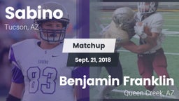 Matchup: Sabino  vs. Benjamin Franklin  2018