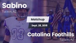 Matchup: Sabino  vs. Catalina Foothills  2018