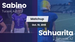 Matchup: Sabino  vs. Sahuarita  2018