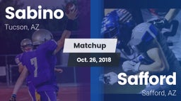 Matchup: Sabino  vs. Safford  2018
