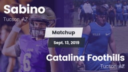 Matchup: Sabino  vs. Catalina Foothills  2019
